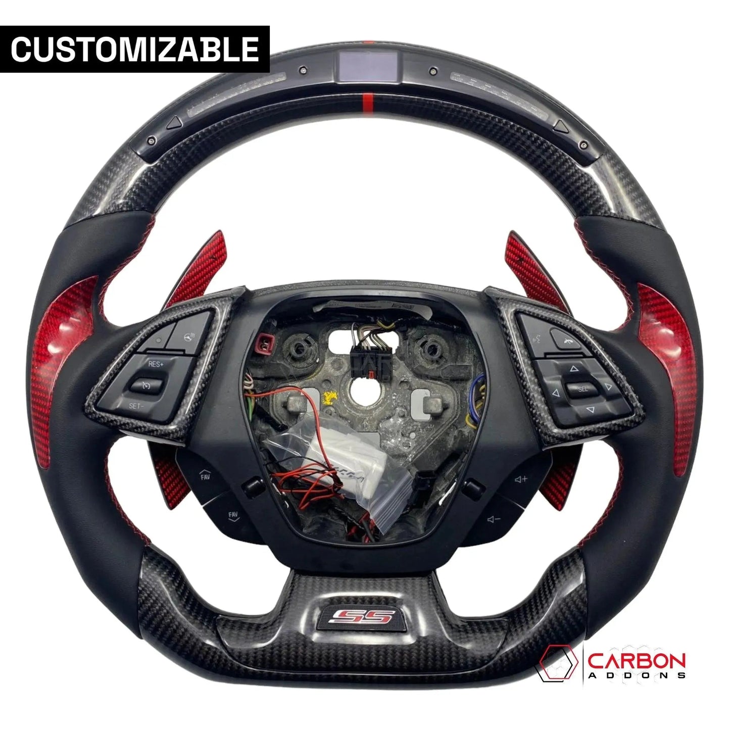 [Complete/Heated] Custom Carbon Fiber Steering Wheel For 2016-2024 Chevy Camaro