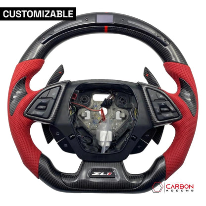 [Complete/Heated] Custom Carbon Fiber Steering Wheel For 2016-2024 Chevy Camaro