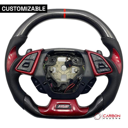 [Complete/Heated] Custom Carbon Fiber Steering Wheel For 2016-2024 Chevy Camaro