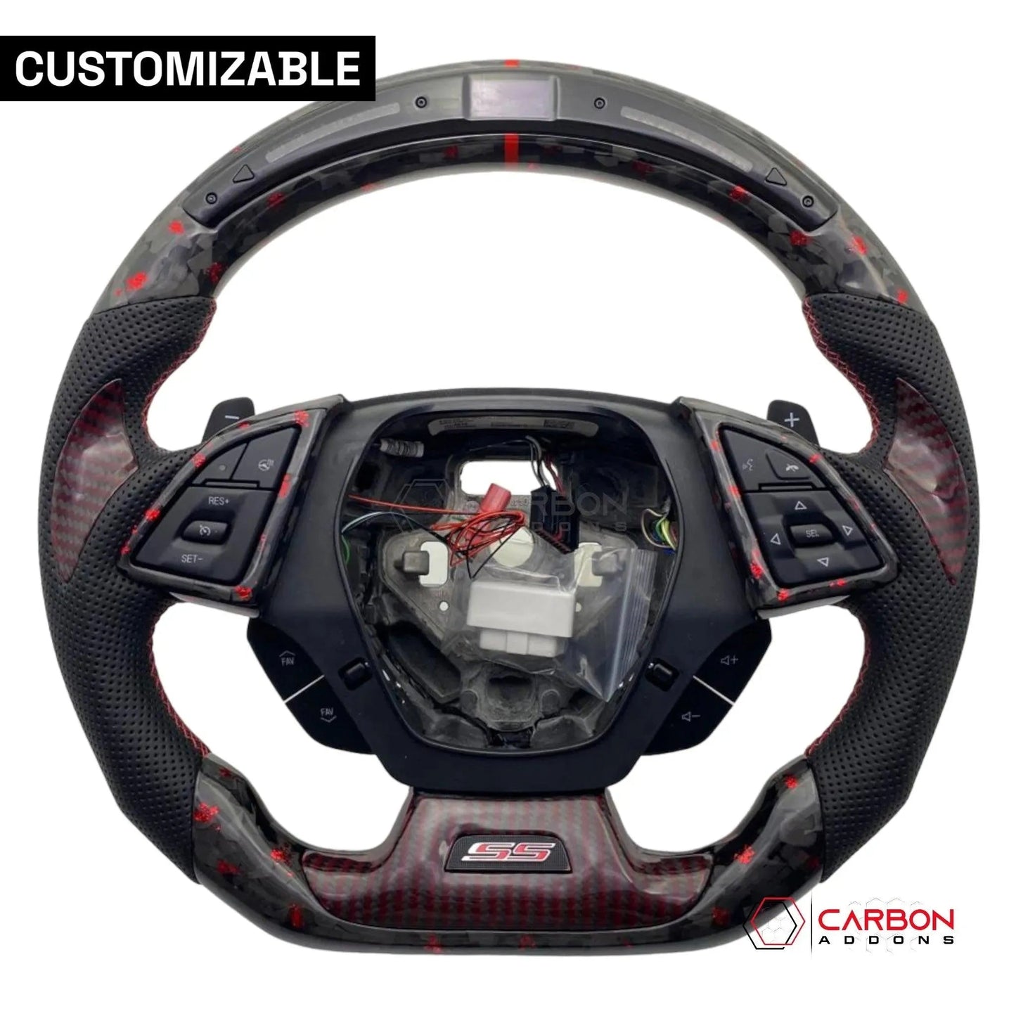 [Complete/Heated] Custom Carbon Fiber Steering Wheel For 2016-2024 Chevy Camaro