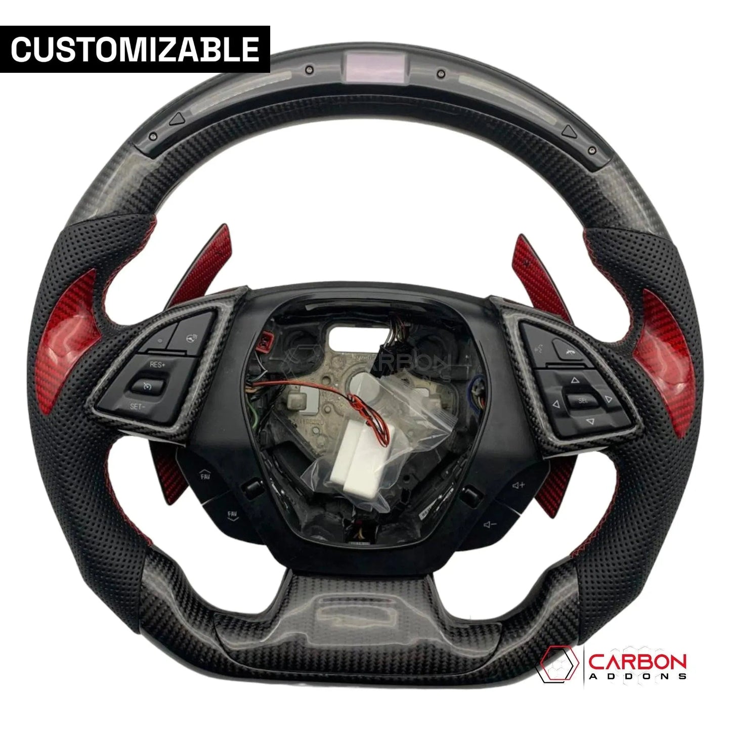 [Complete/Heated] Custom Carbon Fiber Steering Wheel For 2016-2024 Chevy Camaro