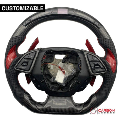 [Complete/Heated] Custom Carbon Fiber Steering Wheel For 2016-2024 Chevy Camaro