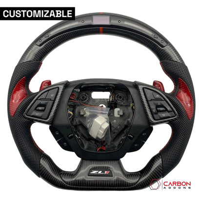 [Complete/Heated] Custom Carbon Fiber Steering Wheel For 2016-2024 Chevy Camaro