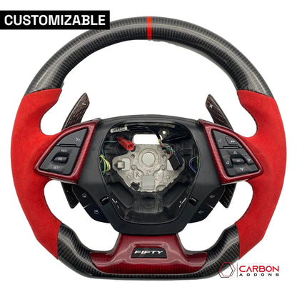 [Complete/Heated] Custom Carbon Fiber Steering Wheel For 2016-2024 Chevy Camaro