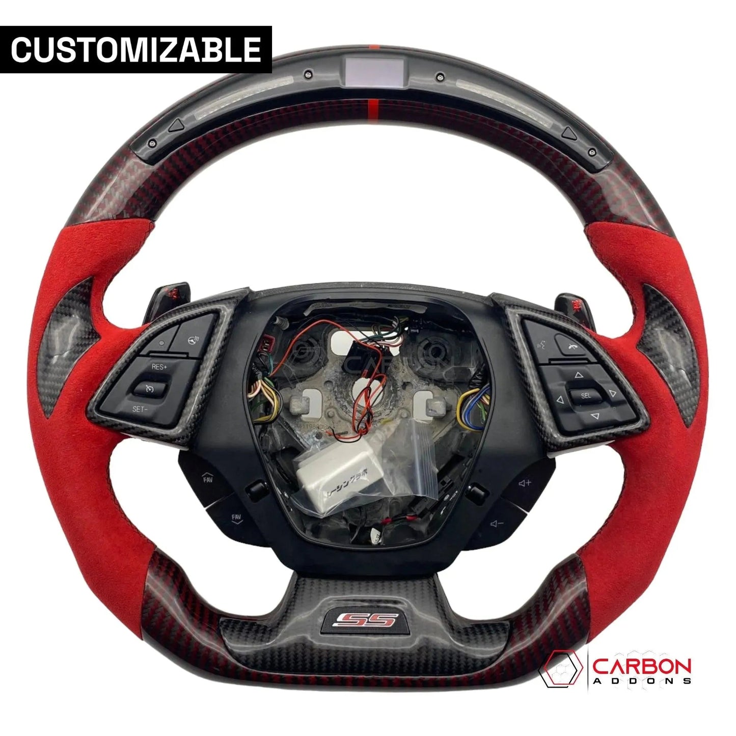 [Complete/Heated] Custom Carbon Fiber Steering Wheel For 2016-2024 Chevy Camaro