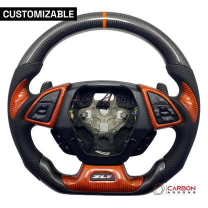 [Complete/Heated] Custom Carbon Fiber Steering Wheel For 2016-2024 Chevy Camaro