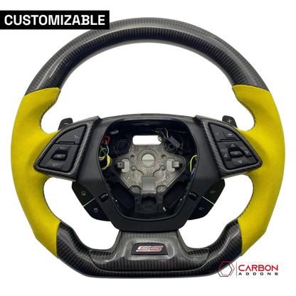 [Complete/Heated] Custom Carbon Fiber Steering Wheel For 2016-2024 Chevy Camaro