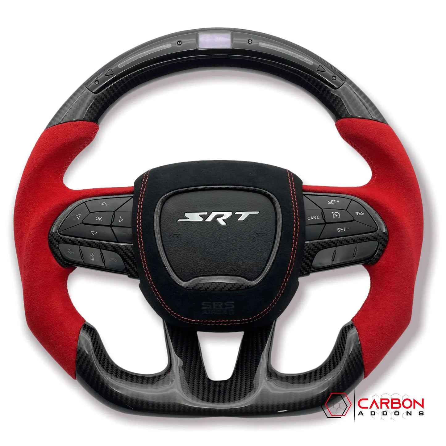 [Complete/Heated] Customizable Carbon Fiber Steering Wheel | 2015-2023 Dodge Charger Challenger Durango