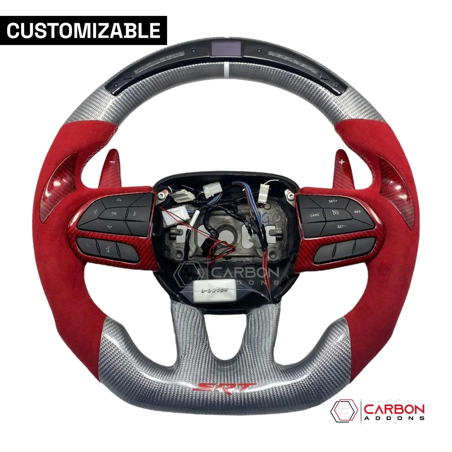 [Complete/Heated] Customizable Carbon Fiber Steering Wheel | 2015-2023 Dodge Charger Challenger Durango