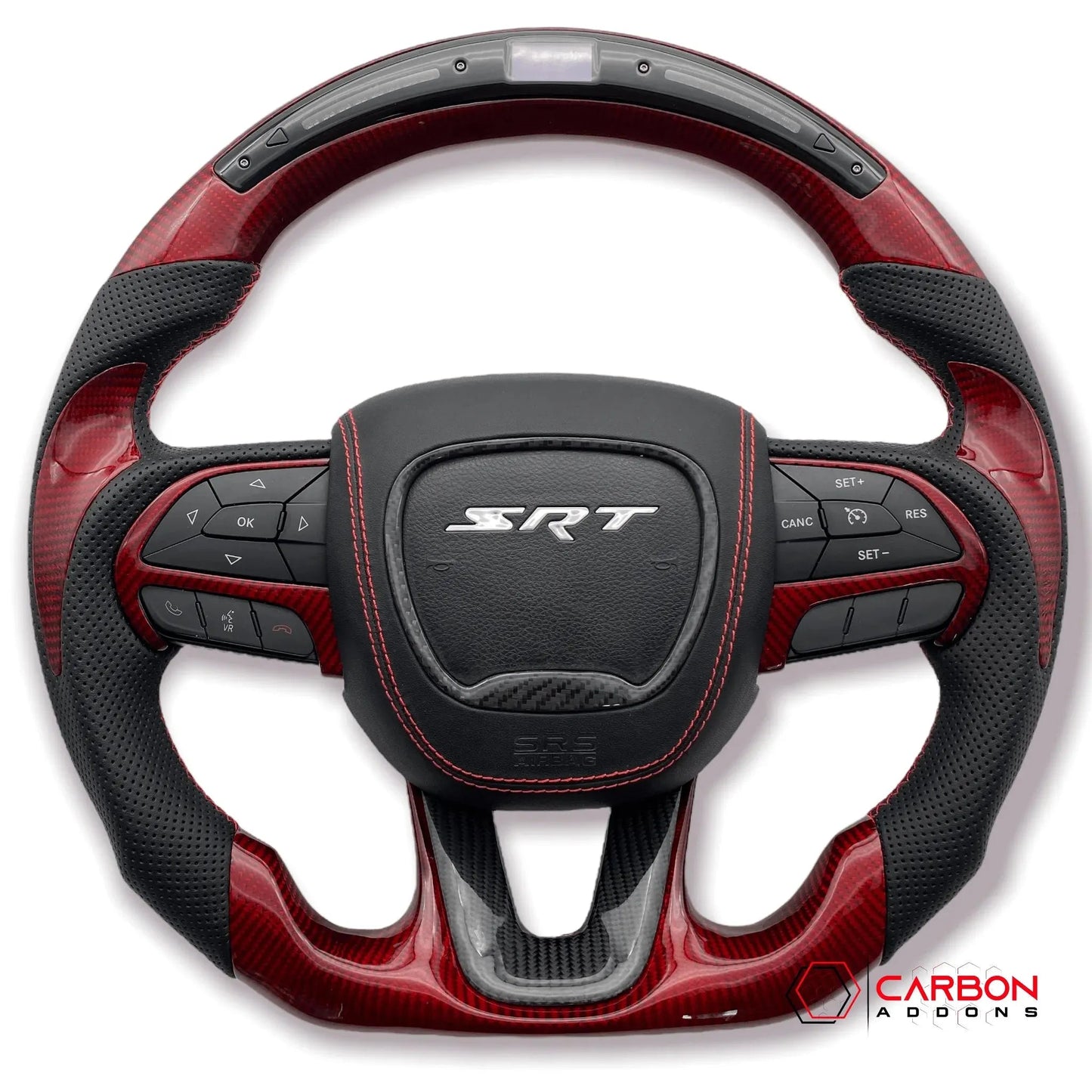 [Complete/Heated] Customizable Carbon Fiber Steering Wheel | 2015-2023 Dodge Charger Challenger Durango