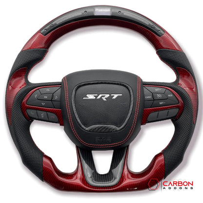 [Complete/Heated] Customizable Carbon Fiber Steering Wheel | 2015-2023 Dodge Charger Challenger Durango