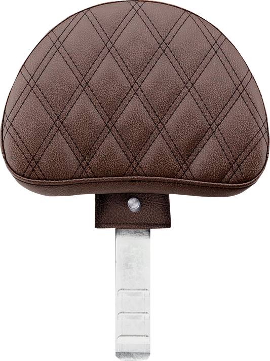 SADDLEMEN Driver's Backrest - Lattice Stitched - Brown 11567BLS