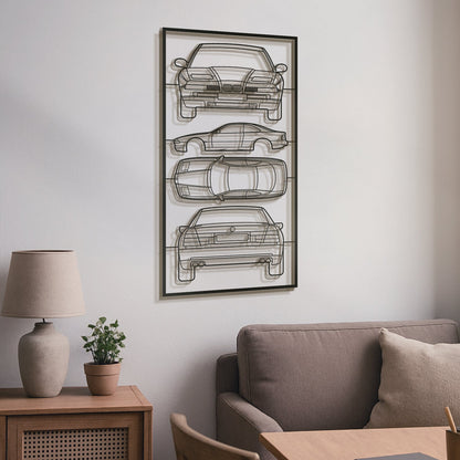 1989 8 Series 850CSi (E31) Quad Profile Metal Frame Silhouette - MT1428