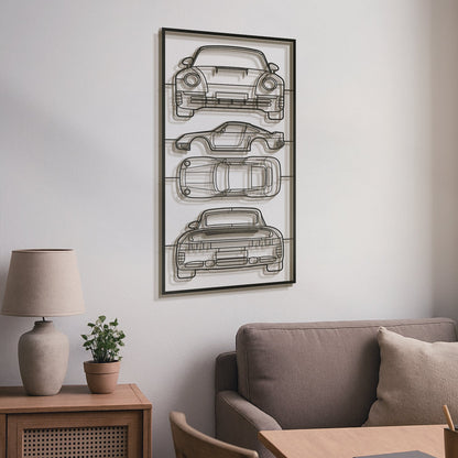 1986 959 Quad Profile Metal Frame Silhouette - MT1458