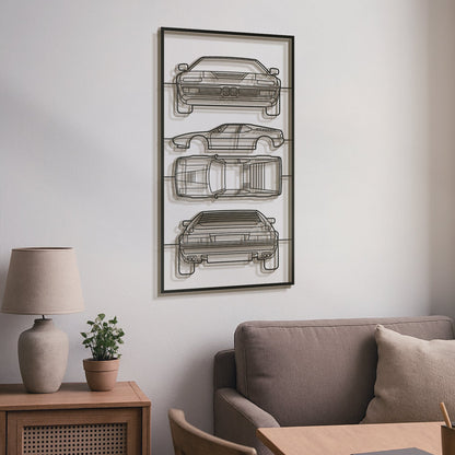 1978 M1 (E26) Quad Profile Metal Frame Silhouette - MT1427