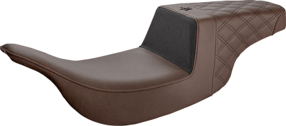 SADDLEMEN Unknown Industries Seat - Front Carbon Fiber/Black Gripper Lumbar/Rear Lattice Stitch - FL UN97-07-173BR