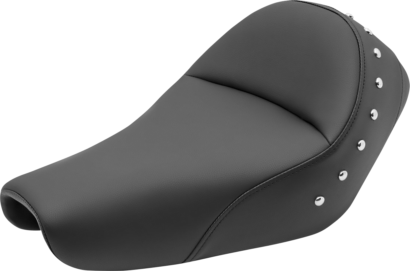 SADDLEMEN Heels Down Solo Seat - Without Backrest - Studded - Black 807-11-0011