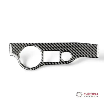 Dodge Challenger 2015-2023 Carbon Fiber Headlight and Trunk Release Button Trim Overlay