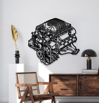 2018 Challenger HEMI Metal Engine Block Wall Art - MTEB-0002