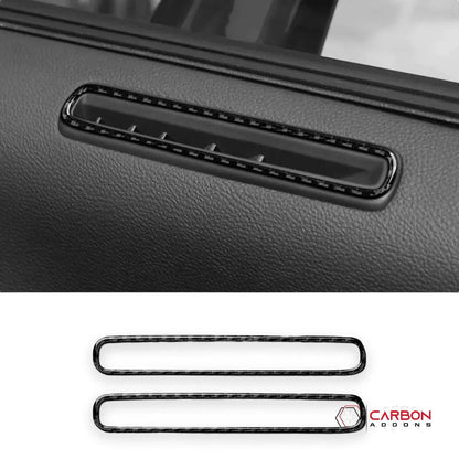 Dodge Charger 2015-2023 Carbon Fiber Door AC Vent Trim Overlay for