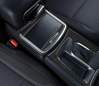 Dodge Charger 2015-2023 Carbon Fiber Front & Rear Center Console Panel Trim Overlays