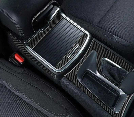 Dodge Charger 2015-2023 Carbon Fiber Front & Rear Center Console Panel Trim Overlays
