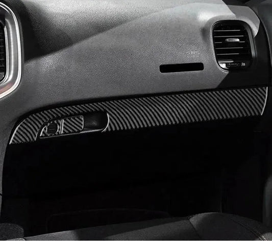 Dodge Charger 2015-2023 Carbon Fiber Storage Glove Box Trim Overlay