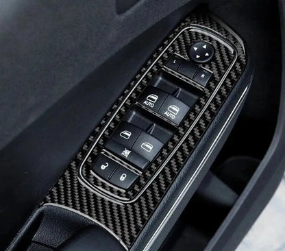 Dodge Charger 2015-2023 Carbon Fiber Window Control Trim Overlay