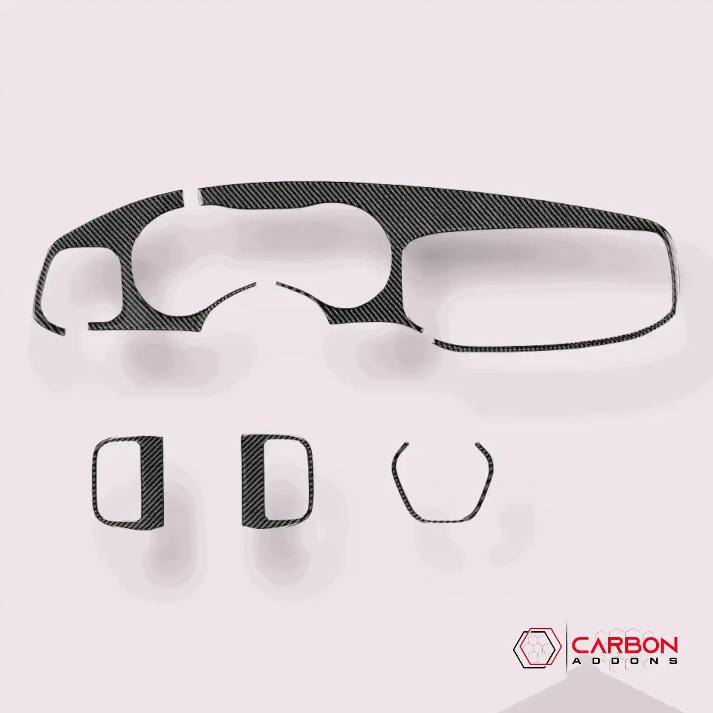 Dodge Charger 2015-2023 Real Carbon Fiber Full Dash Trim Kit Overlay