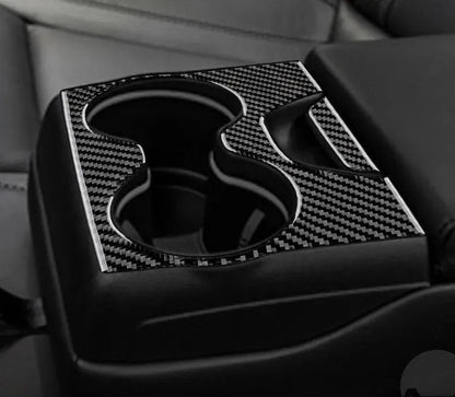Dodge Charger 2015-2023 Real Carbon Fiber Rear Seat Center Armrest Trim Overlay