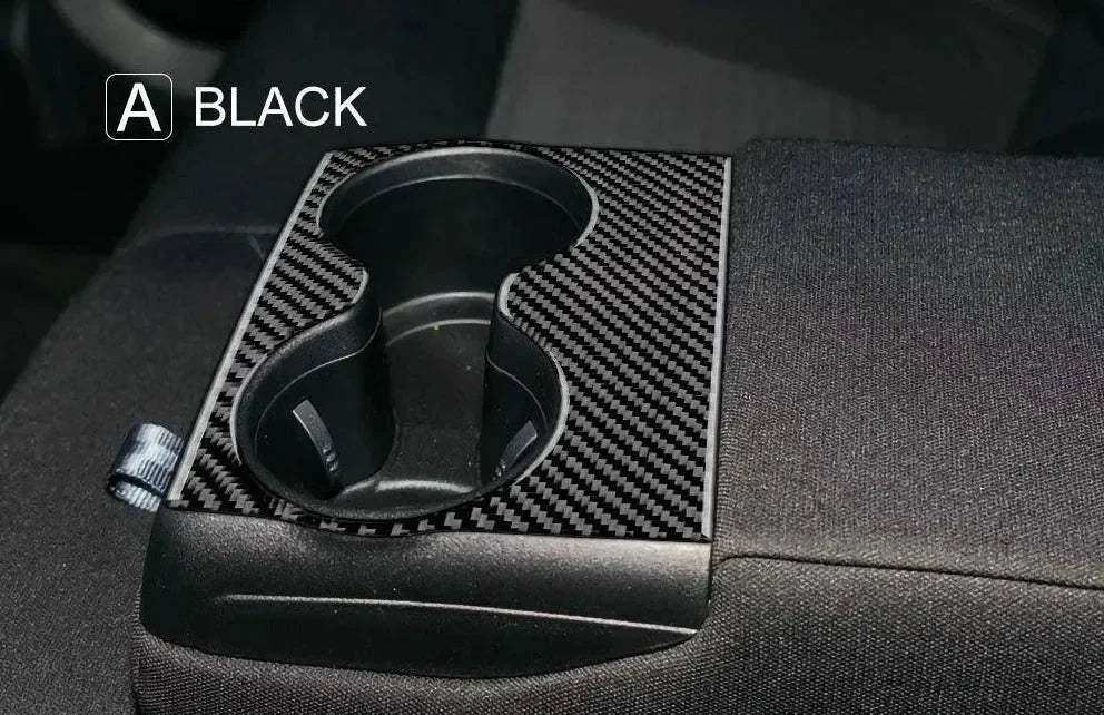Dodge Charger 2015-2023 Real Carbon Fiber Rear Seat Center Armrest Trim Overlay