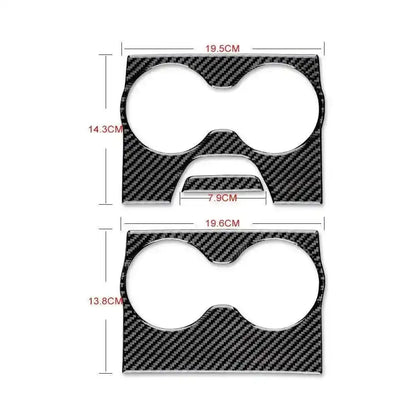 Dodge Charger 2015-2023 Real Carbon Fiber Rear Seat Center Armrest Trim Overlay
