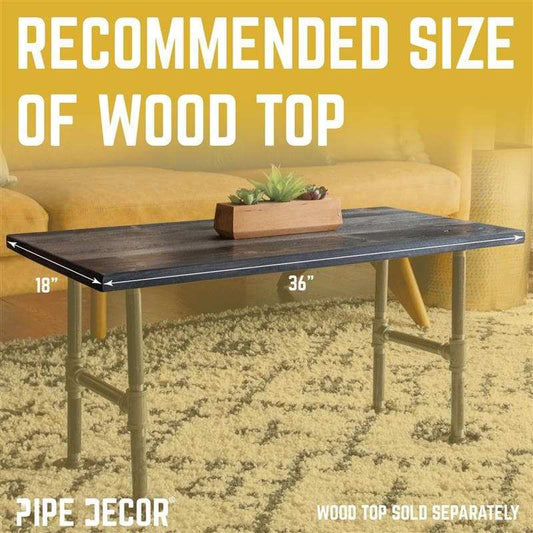 3/4 in. H Round Flange Pipe Kit for Coffee Table/Bench Legs