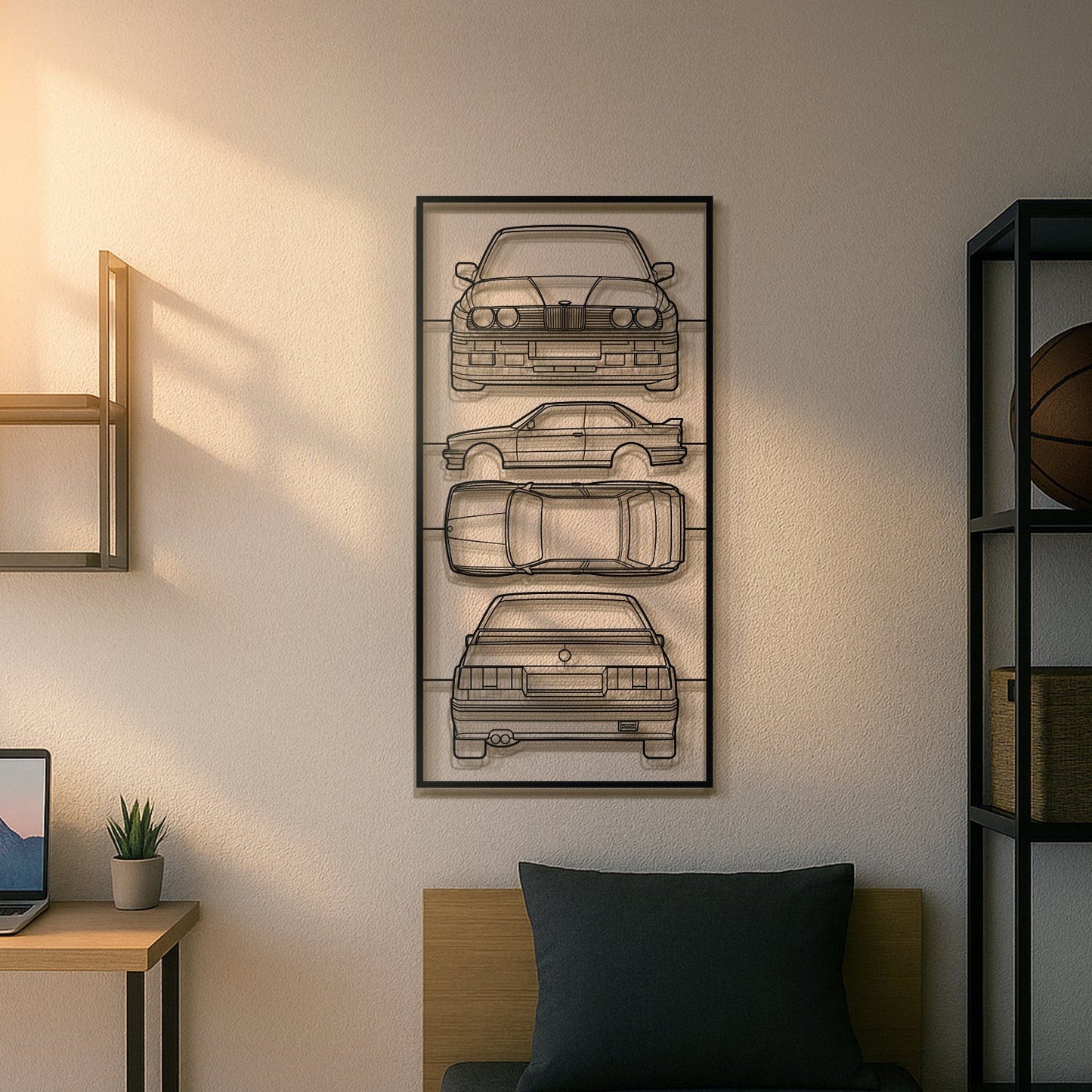 E30 Quad Profile Metal Frame Silhouette - MT1431