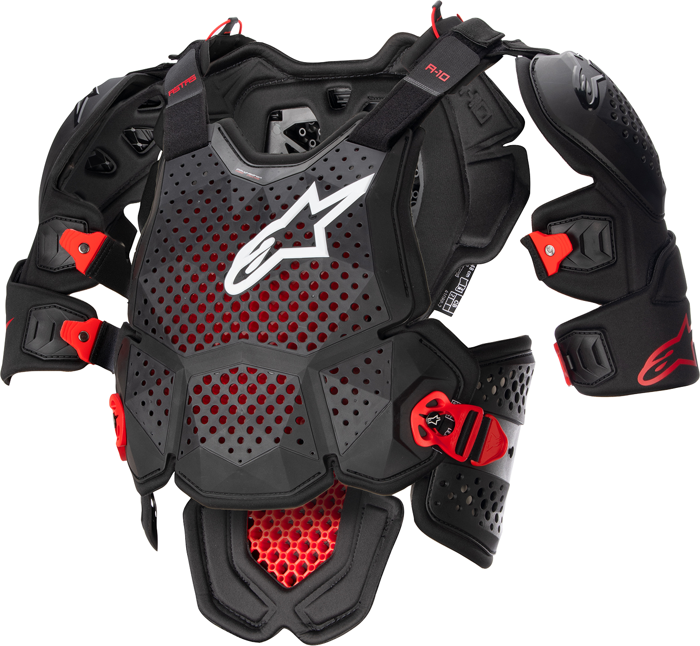 ALPINESTARS A-10 Roost Guard V2 - Black/Red - XS/S 6700523-1431-XS