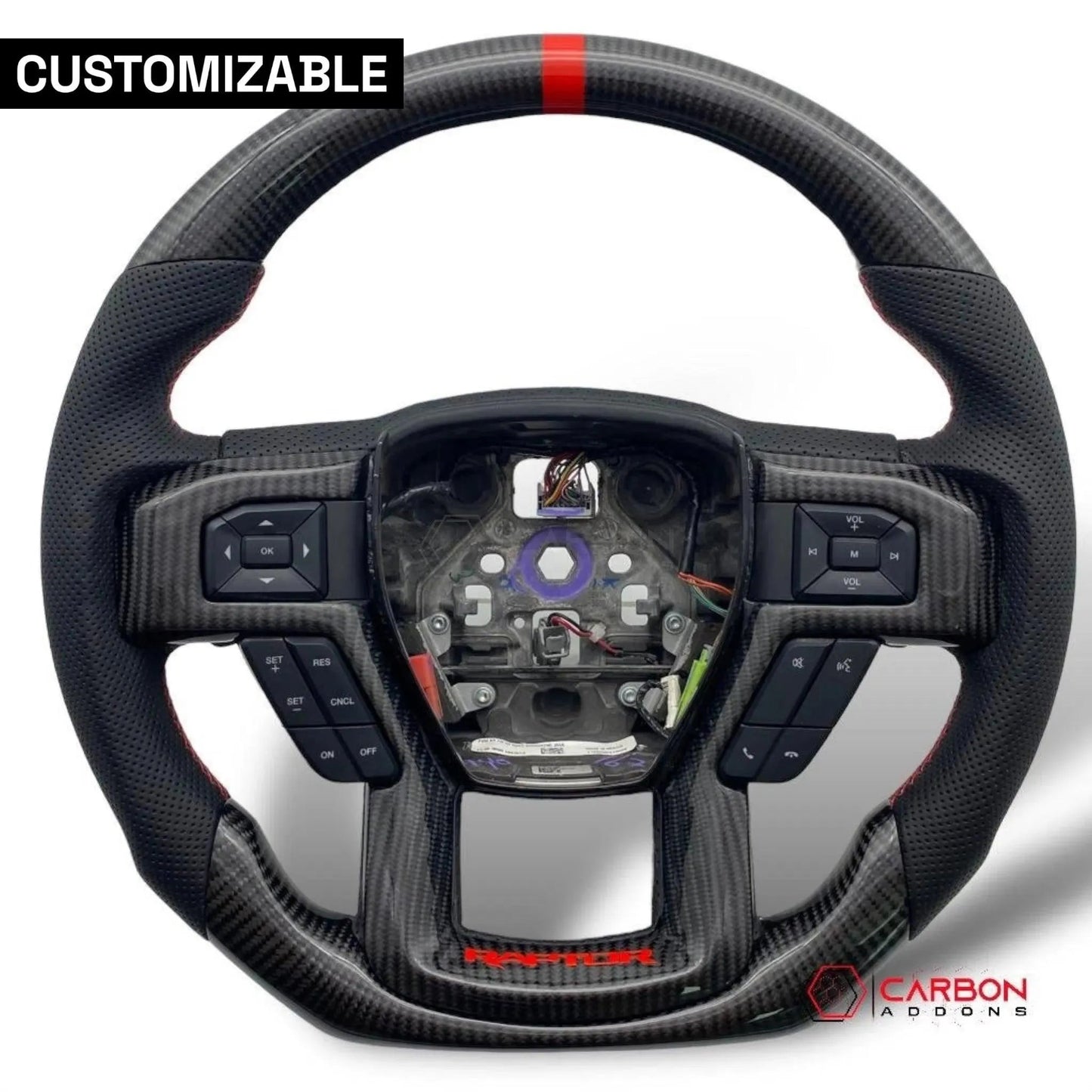 F150 2015-2020 Custom Carbon Fiber Steering Wheel
