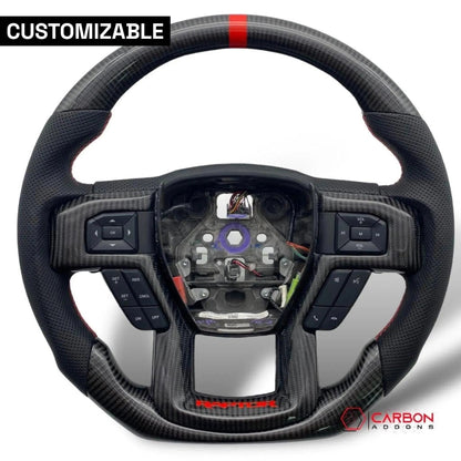 F150 2015-2020 Custom Carbon Fiber Steering Wheel