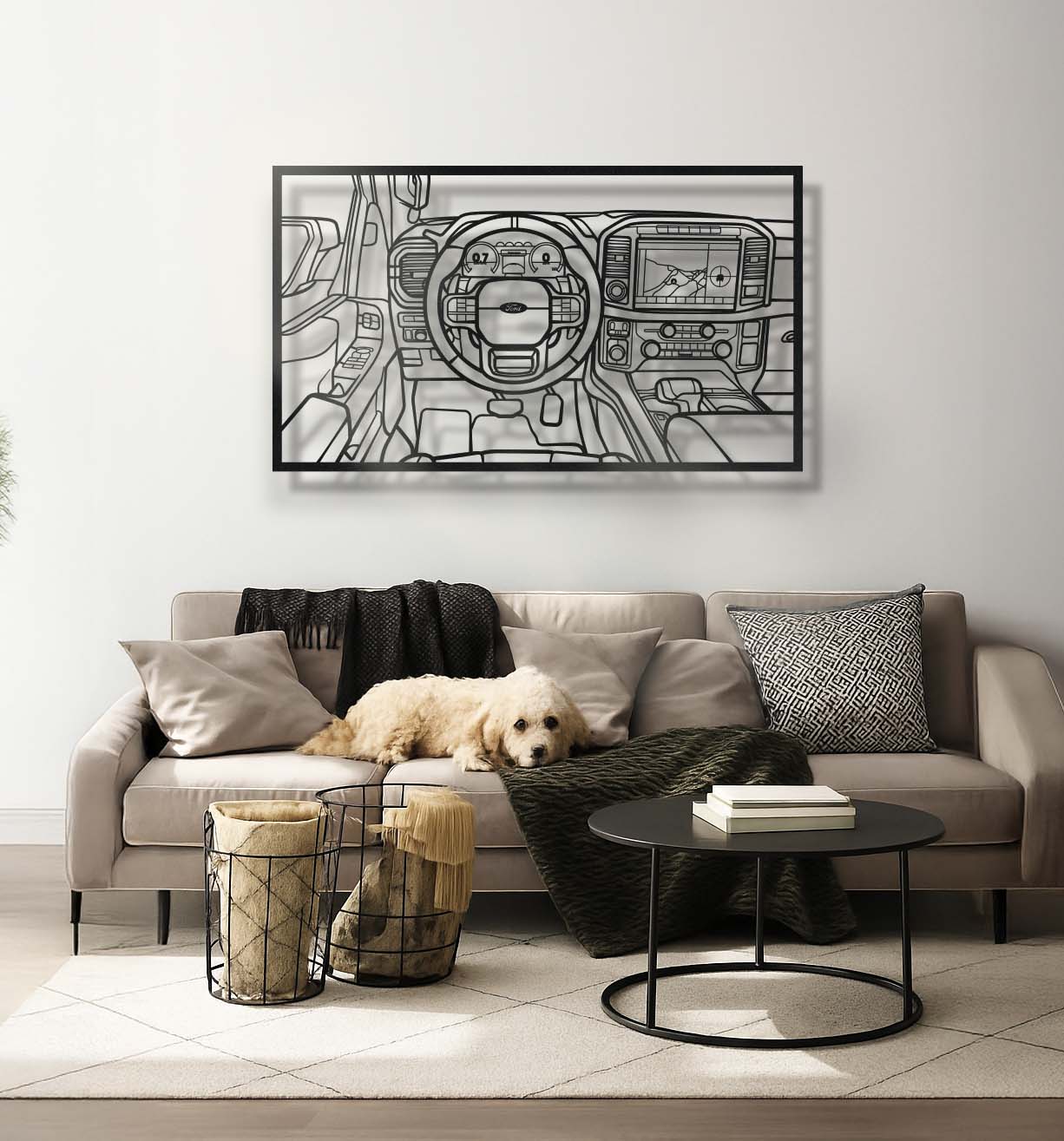 F150 Raptor Driver's Cockpit Metal Frame Wall Art - MT1468