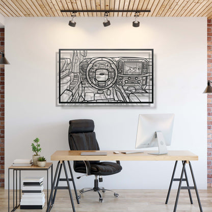 F150 Raptor Driver's Cockpit Metal Frame Wall Art - MT1468