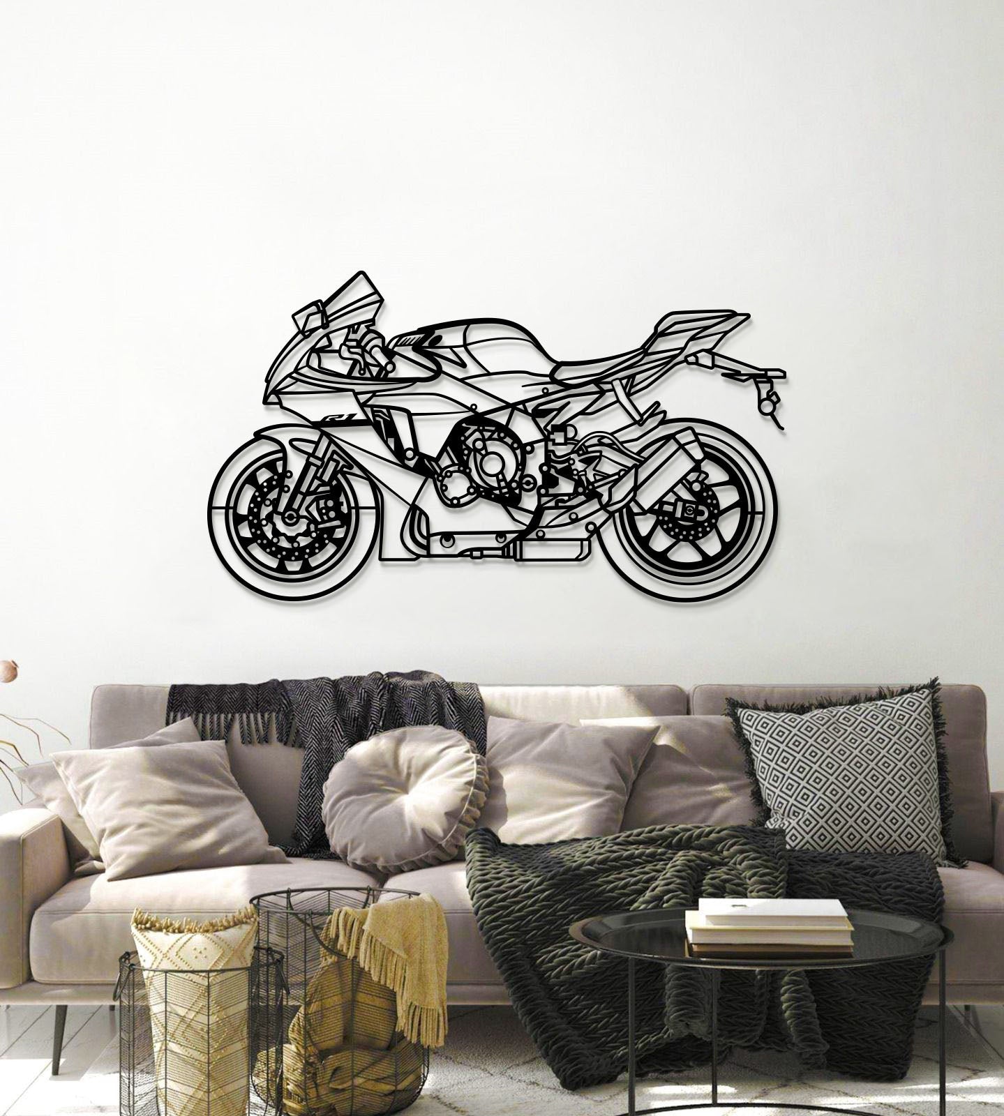 2024 YZF-R1 Metal Motorcycle Wall Art - MT1424
