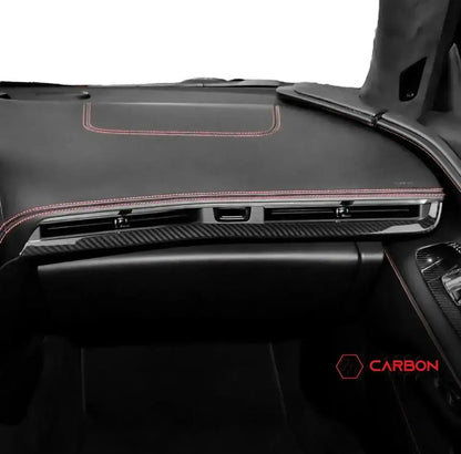 C8 Corvette Real Carbon Fiber Dash Chrome Trim Cover Kit | Interior Upgrade (2020–2025)