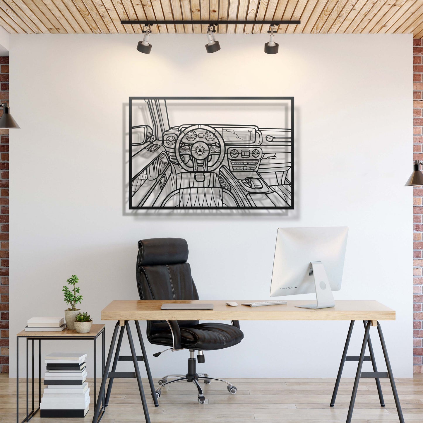 G63 AMG Driver's Cockpit Metal Frame Wall Art - MT1469