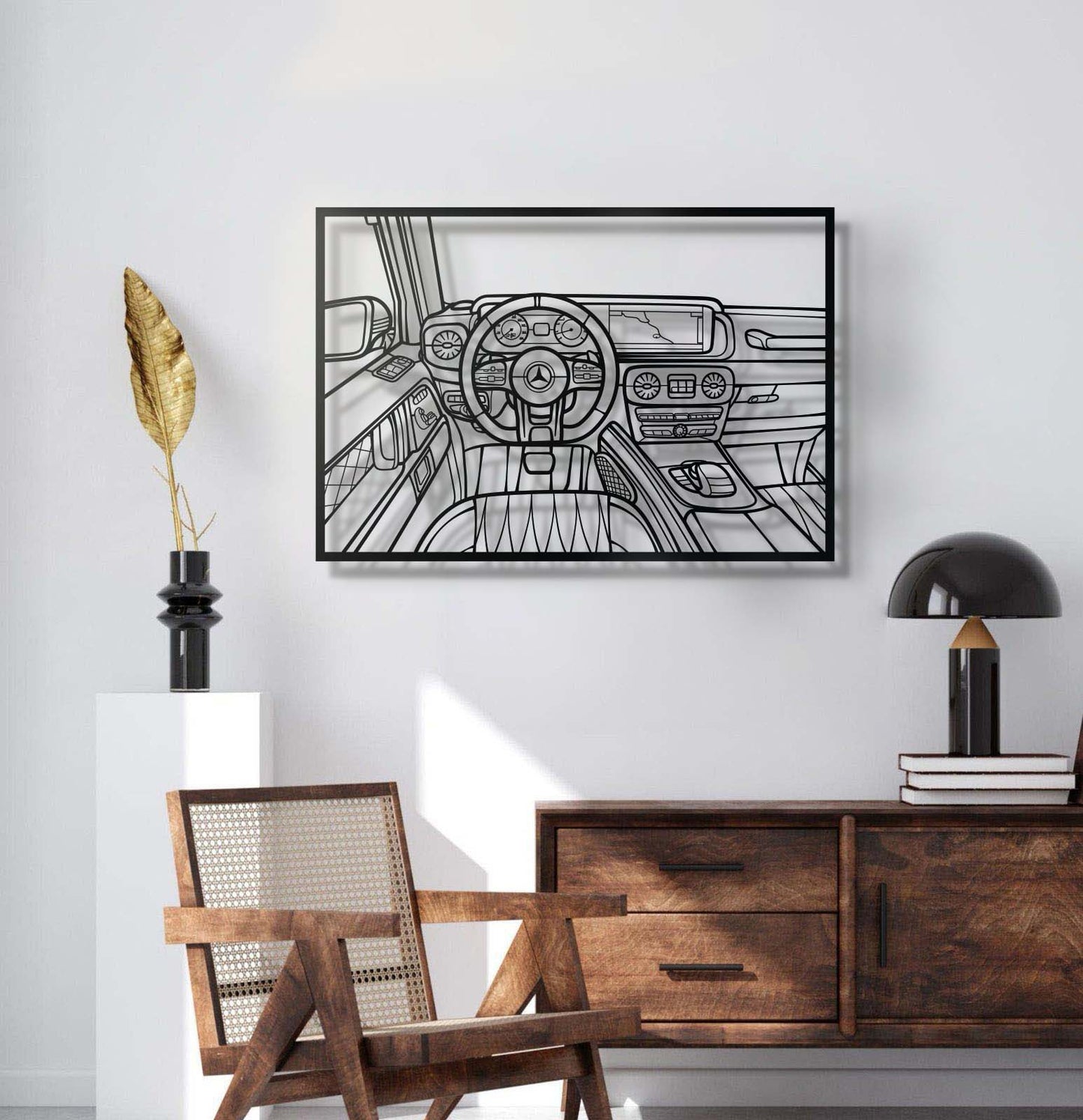 G63 AMG Driver's Cockpit Metal Frame Wall Art - MT1469