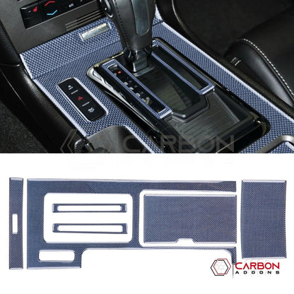 Mustang 2010-2014 Reflective Carbon Fiber Center Console Trim Overlay