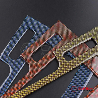 Reflective Carbon Fiber Center Console Trim Overlay For Mustang 2010-2014