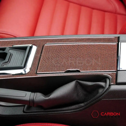 Reflective Carbon Fiber Center Console Trim Overlay For Mustang 2010-2014