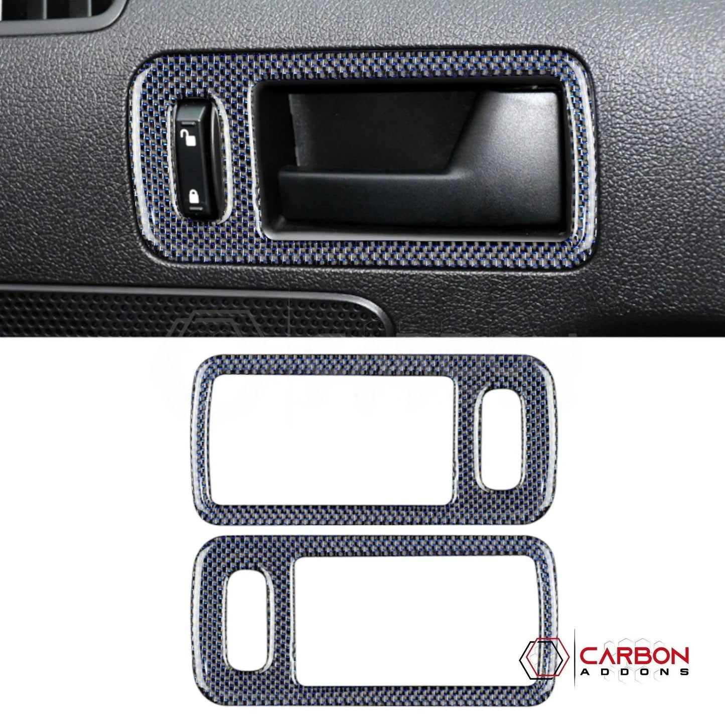 Mustang 2010-2014 Reflective Carbon Fiber Door Handle Trim Overlay