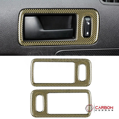 Mustang 2010-2014 Reflective Carbon Fiber Door Handle Trim Overlay