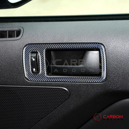 Mustang 2010-2014 Reflective Carbon Fiber Door Handle Trim Overlay