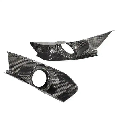 Carbon Fiber Bumper Fog Light Bezel Cover for Mustang 2015-2017